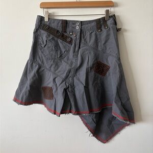 Diesel Charcoal Skirt with Red Label